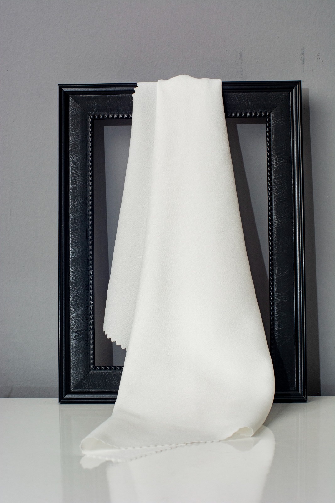 Undyed chiffon shown draped